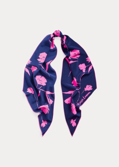 Women's Polo Ralph Lauren Floral Silk Hair Bow Scarf | 217408OQE